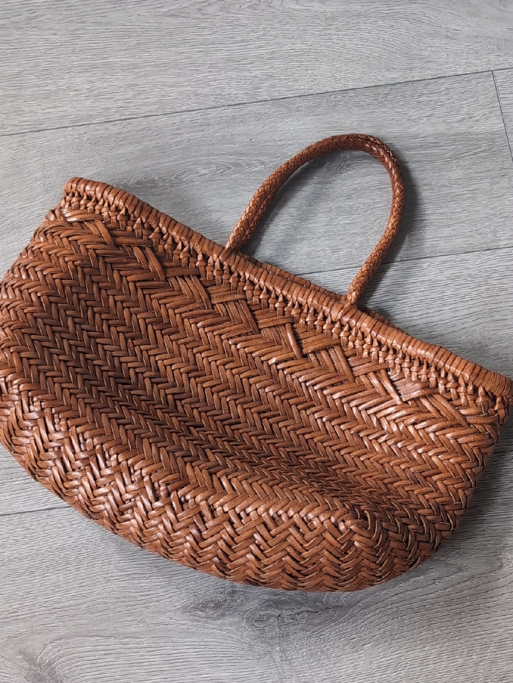 Dragon Diffusion Triple Jump Small Woven Leather Tote - Picture 6 of 16